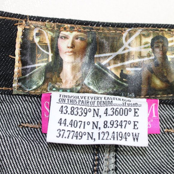 Fine Culture Ebony V6, Urban Street Wear Black Baggies Jean, Size Medium - Picture 11 of 11